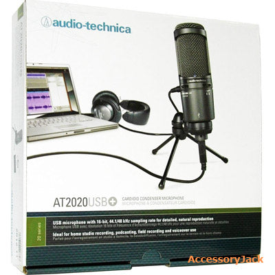 Audio-Technica AT2020USB+ USB Cardioid Condenser Microphone (Black)
