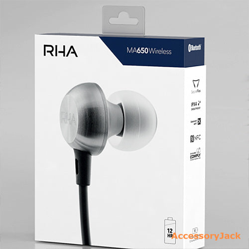 RHA MA650 Wireless Bluetooth in-ear headphone (Stainless Steel)