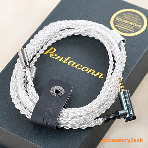 Pentaconn Balanced 8 core Silver Coated OFC MMCX Re-Cables (White)
