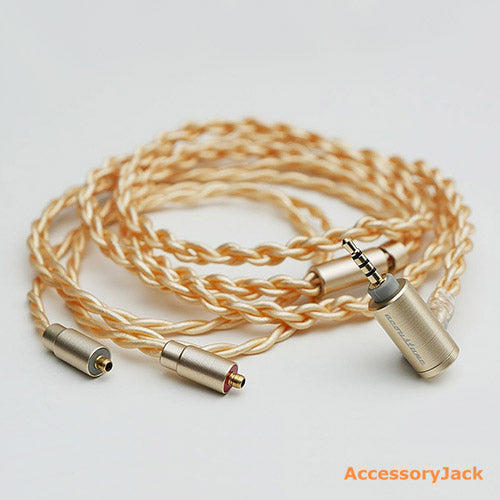 Acoustune ARC73 4.4mm Balanced 16 core Silver Coated OFC PentaconnEar Re-Cables (Gold)