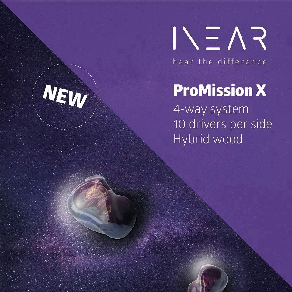 InEar PMX ProMission X In-Ear Monitor IEM Earphone Hybrid Wood Resin Violet Color