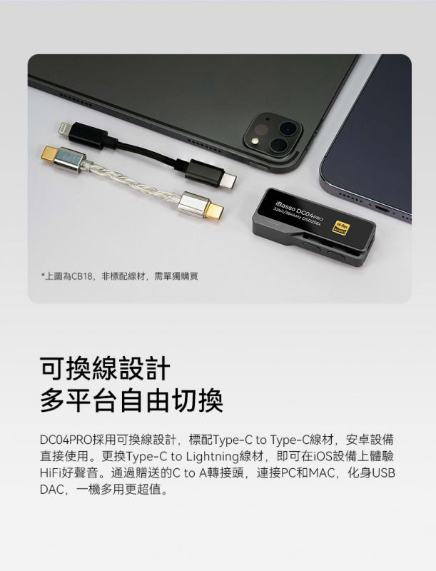 iBasso DC04 PRO Hi-Res Dual DAC Amplifier for 3.5mm 4.4mm Earphone
