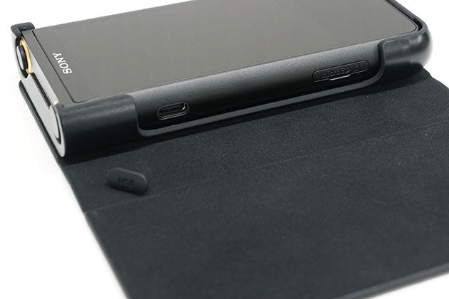 Sony CKL-NWZX500 Real Leather Flip Case for NW-ZX507 Walkman (Black)