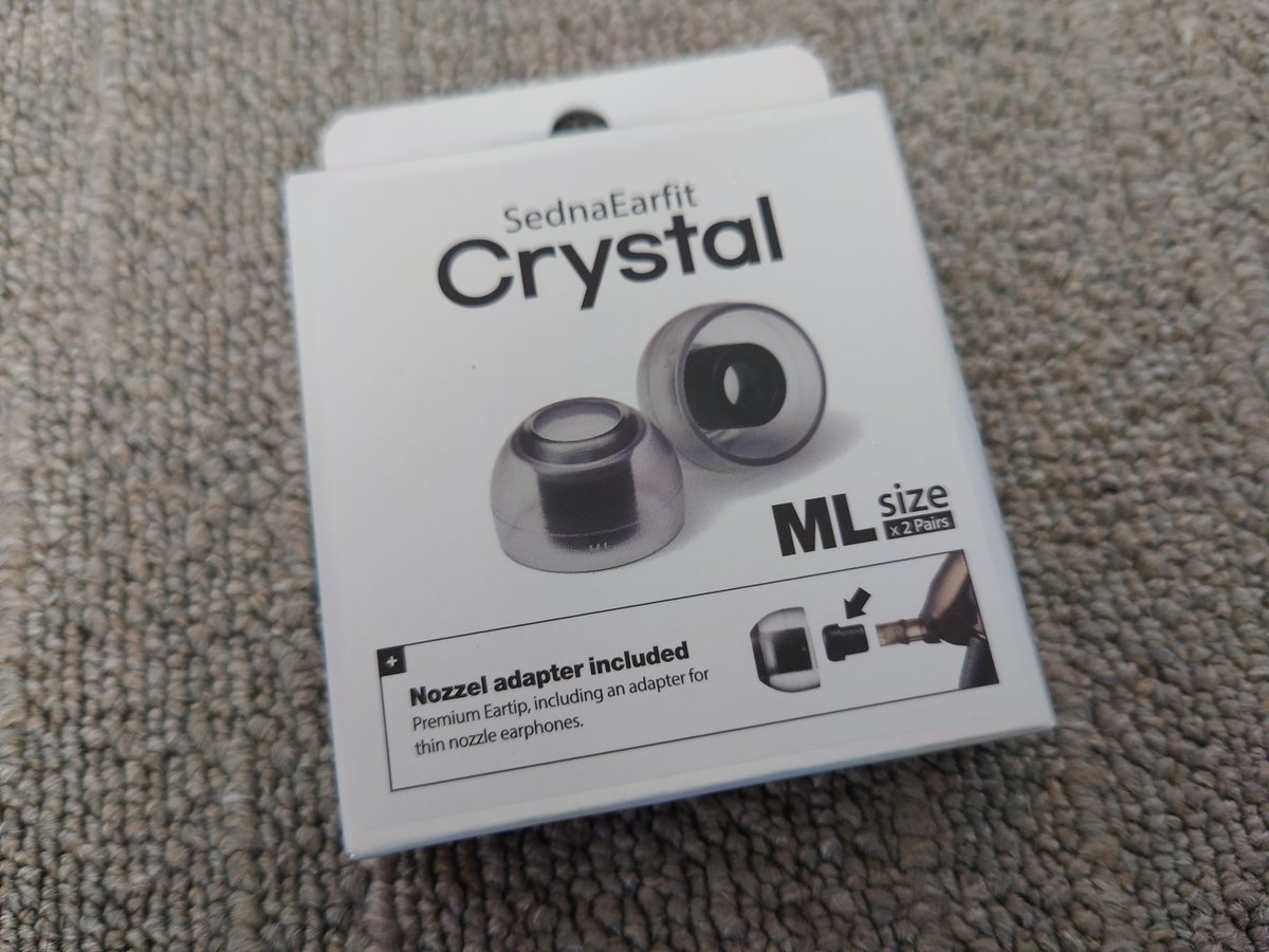 AZLA Crystal Standard Soft Eartips for In-Ear Monitor IEM Earphone 2 Pairs 6 Sizes Made In Korea