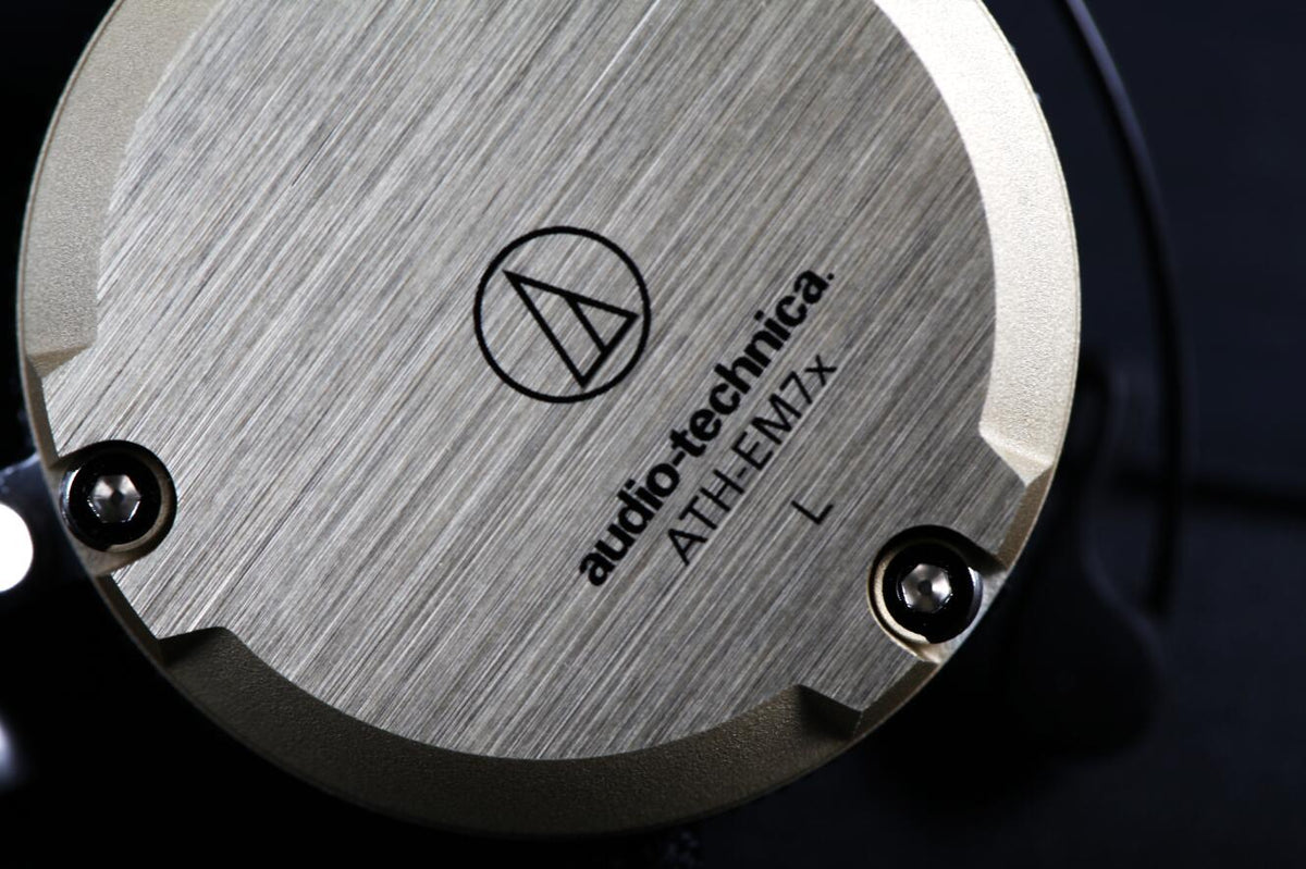 Audio-Technica ATH-EM7x Aluminum Ear Fit Headphone Grey Metallic Champ ...