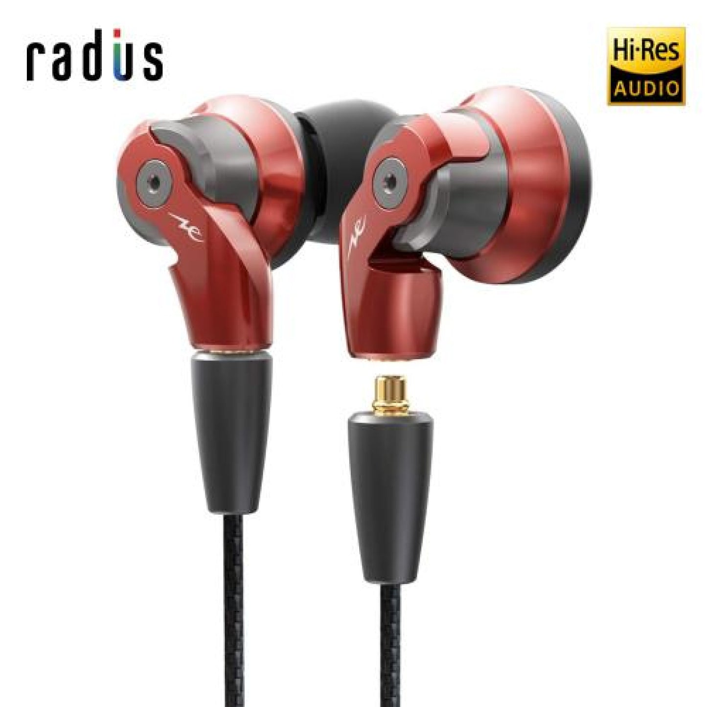 Radius HP-NHR31 Hi-Res Earbuds with Strong Bass MMCX 3.5mm Plug