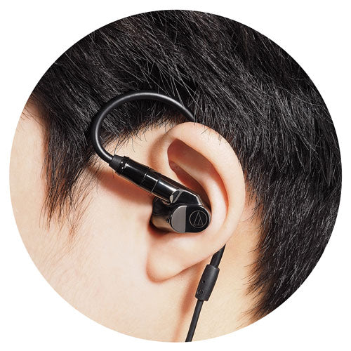 Audio Technica ATH-IEX1 Hybrid In-Ear Monitor A2DC connector Earphone with 3.5mm 4.4mm Cables