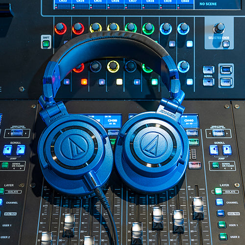 Audio Technica ATH-M50x DS Blue Monitor Wired Headphones Limited Edition